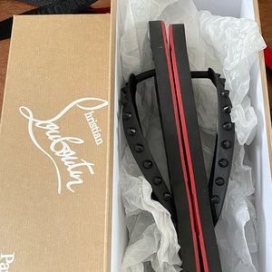 Christian Louboutin studded flops